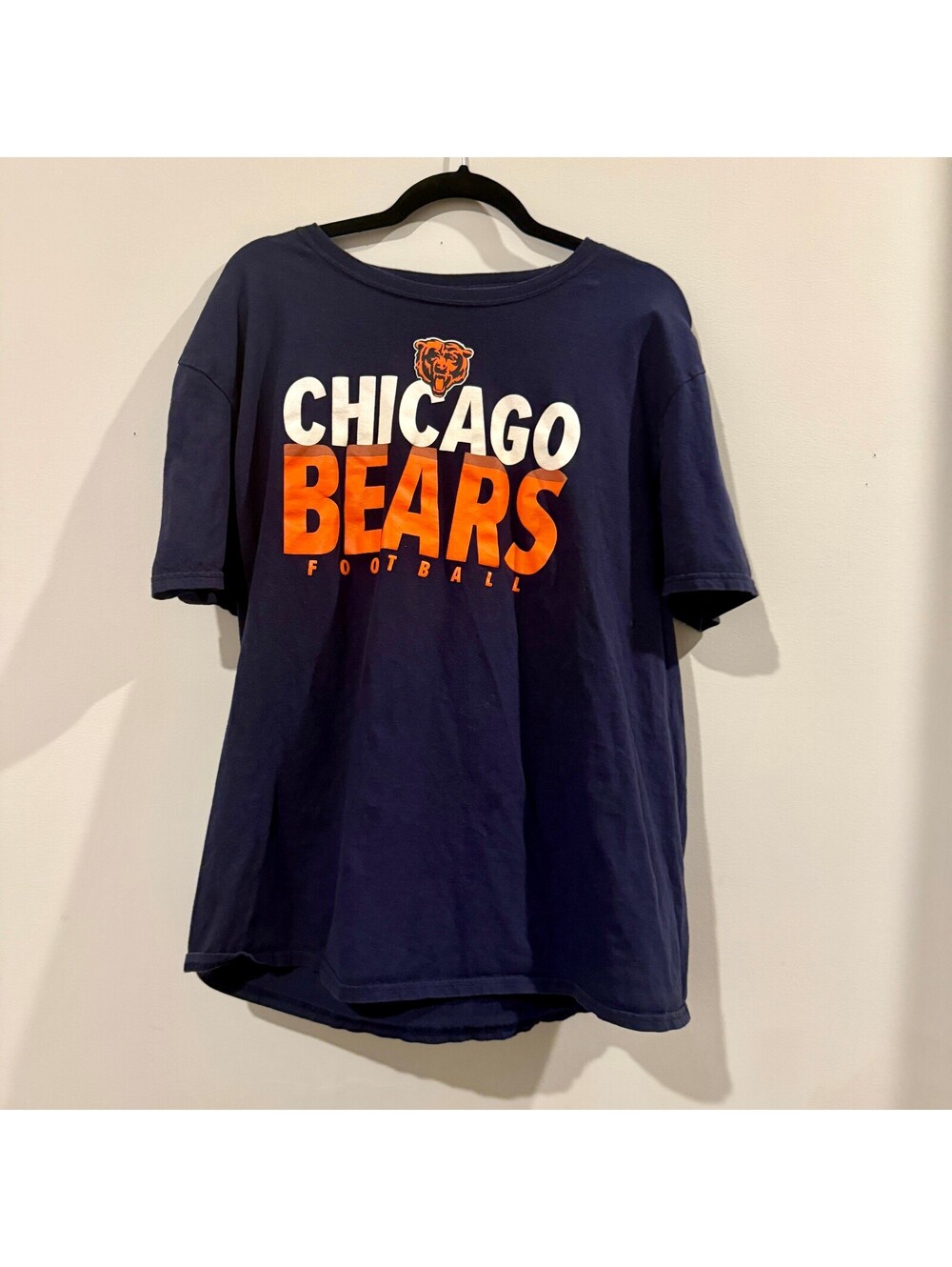NFL Team Apparel Chicago Bears Shirt Mens XL Blue Football Graphic TSHIRT